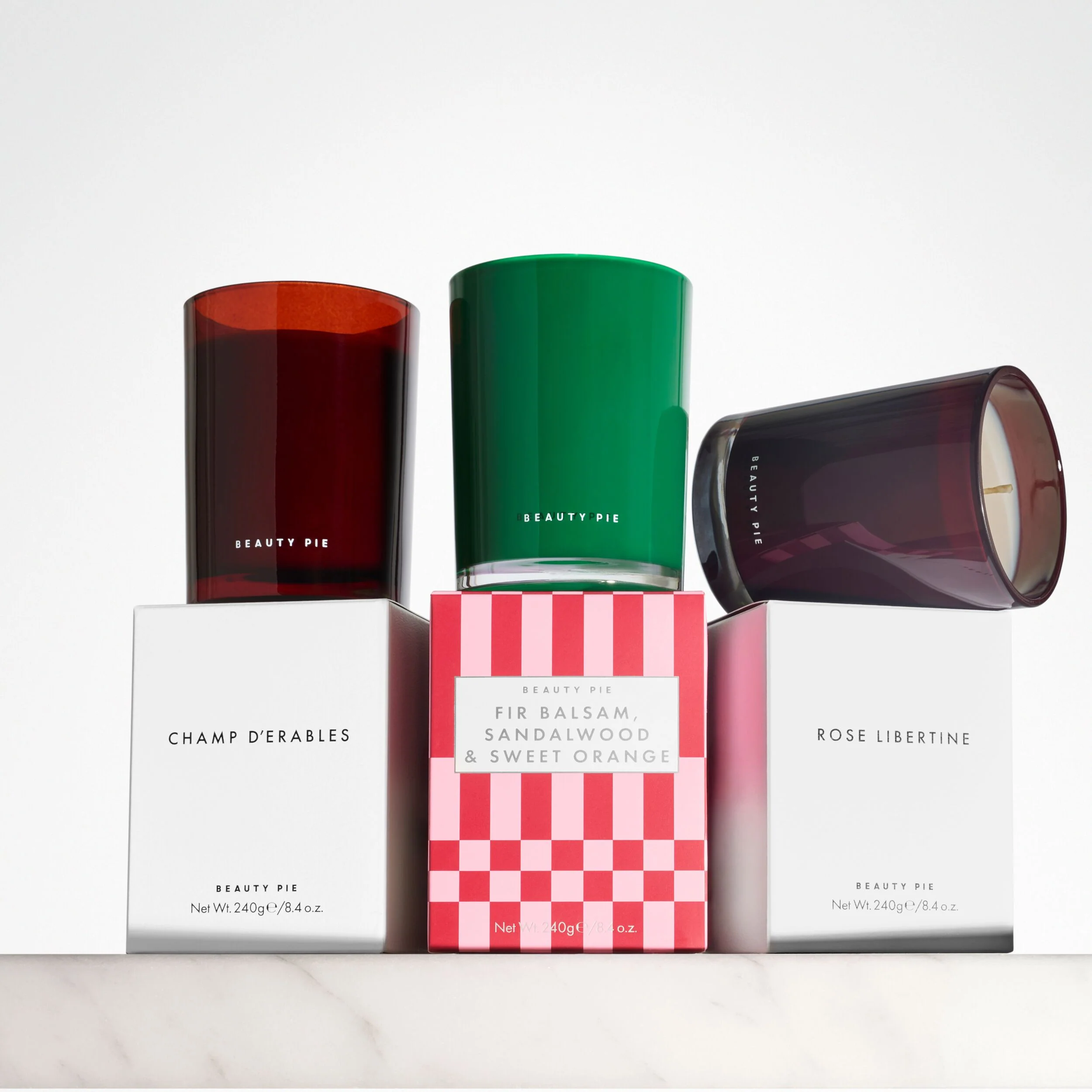 Rose, Fir and Maple Winter Candle Trio：三款香薰蠟燭