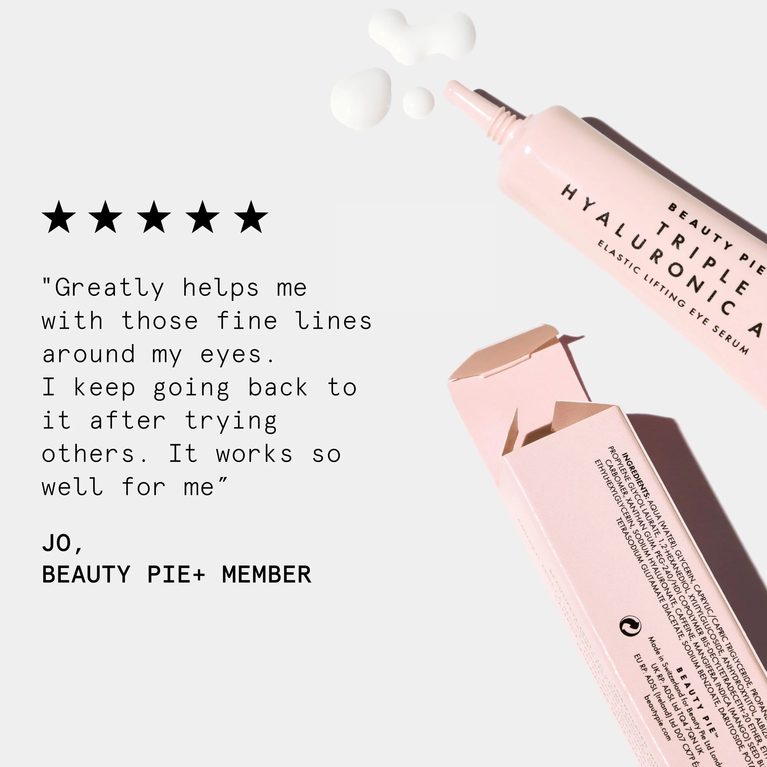 Serum Mata Pengencang Elastis Triple Hyaluronic Acid dengan Beautifeye dan Caffeine