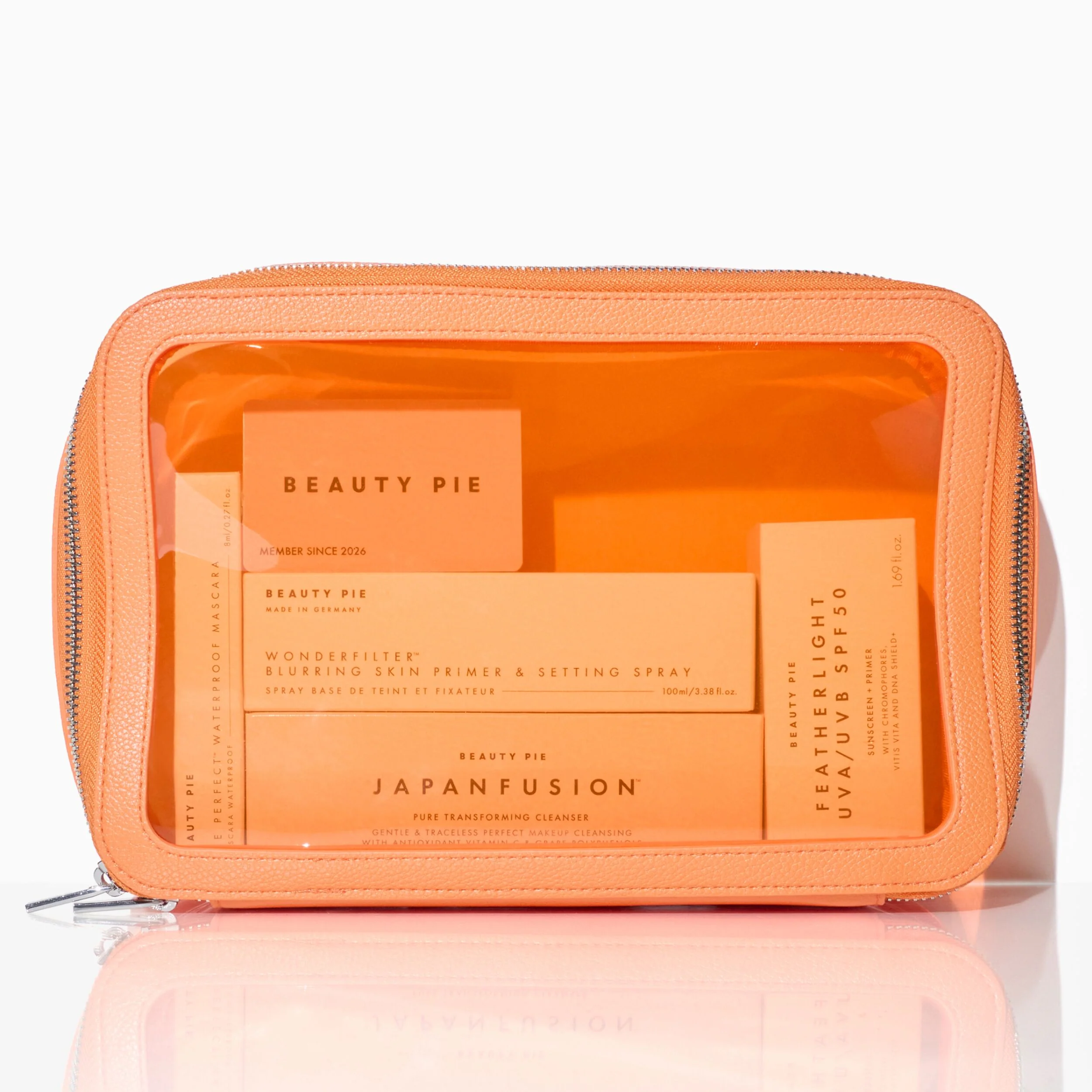 Kit de démarrage d'été : quatre icônes beauté dans une trousse de maquillage en gel