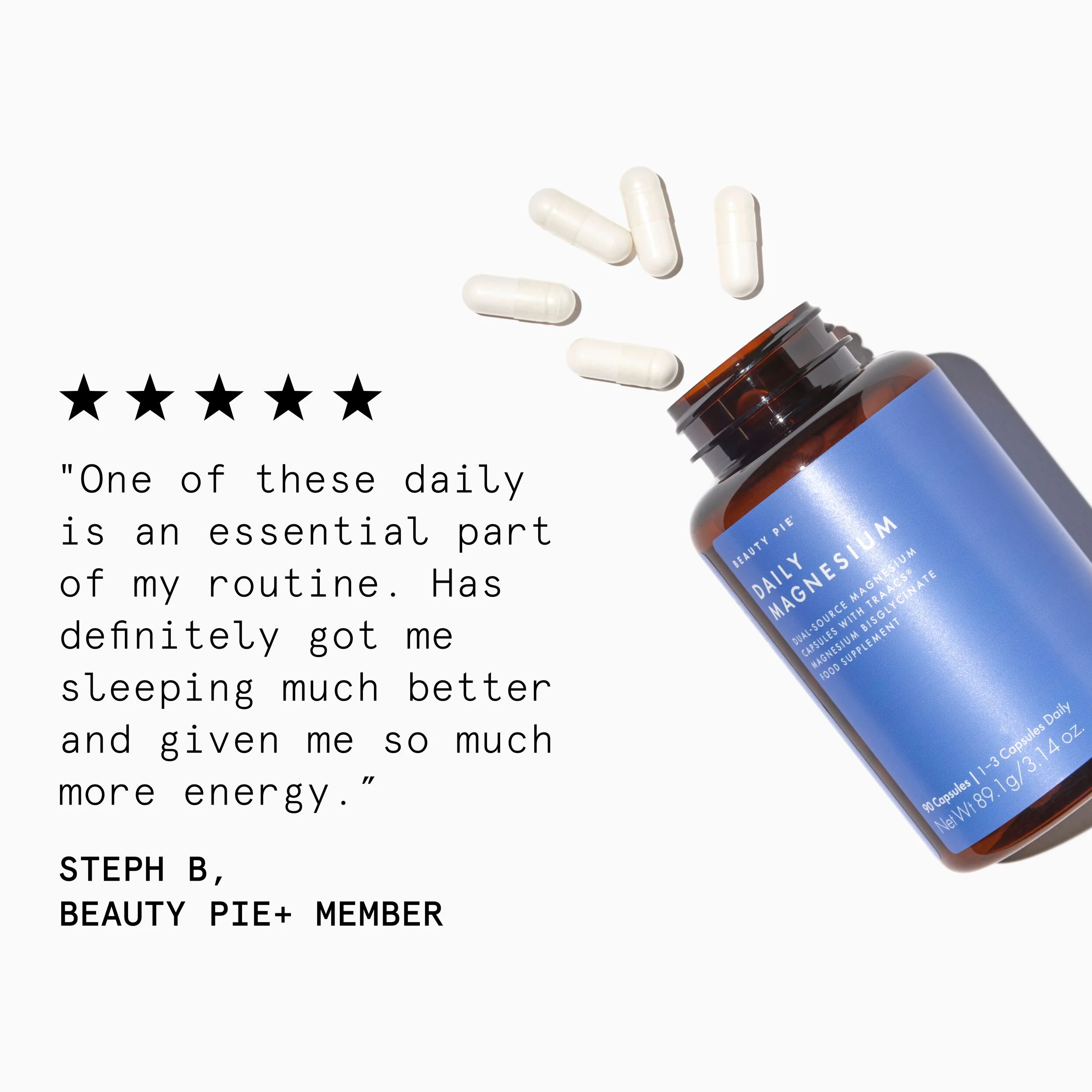 Daily Magnesium Dual-Source Capsules with Traacs Magnesium Bisglycinate