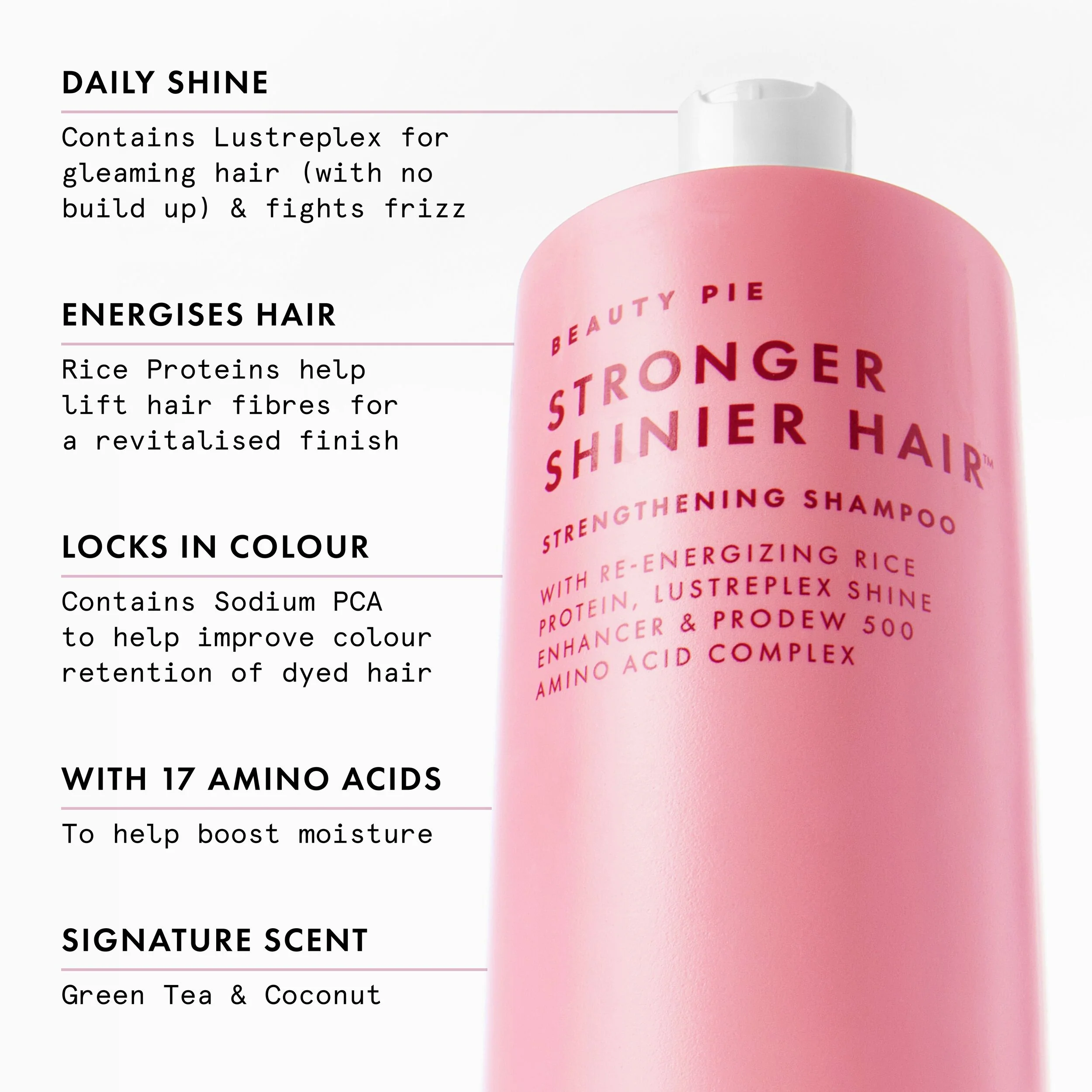 Stronger Shinier Shampoo and Conditioner Duo with Pump for Thin, Brittle Hair