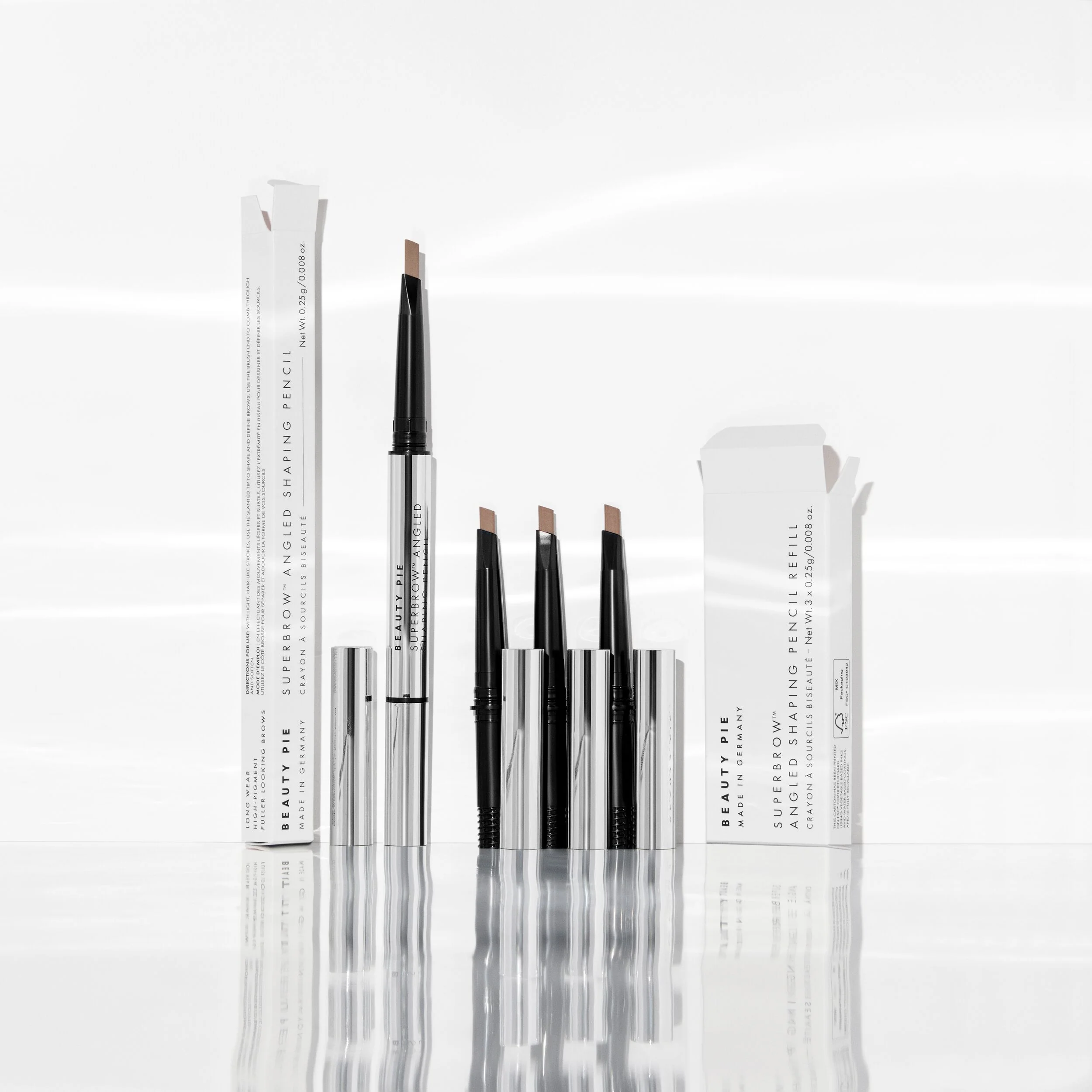 Superbrow Pencil for Brows with Spoolie and 3 Easy-Fit Refills
