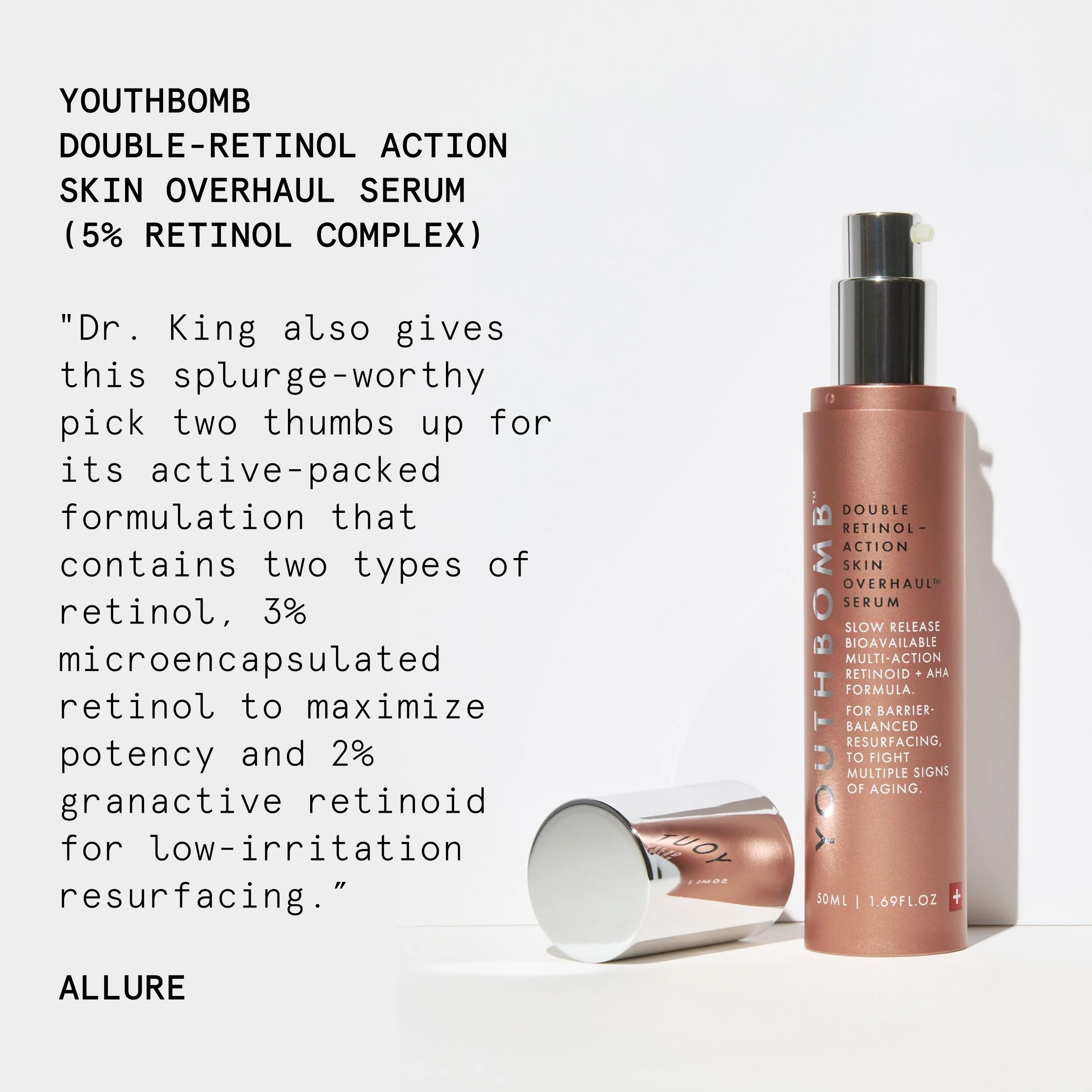 Youthbomb Double Retinol Skin Overhaul Serum with 5% Retinol Complex