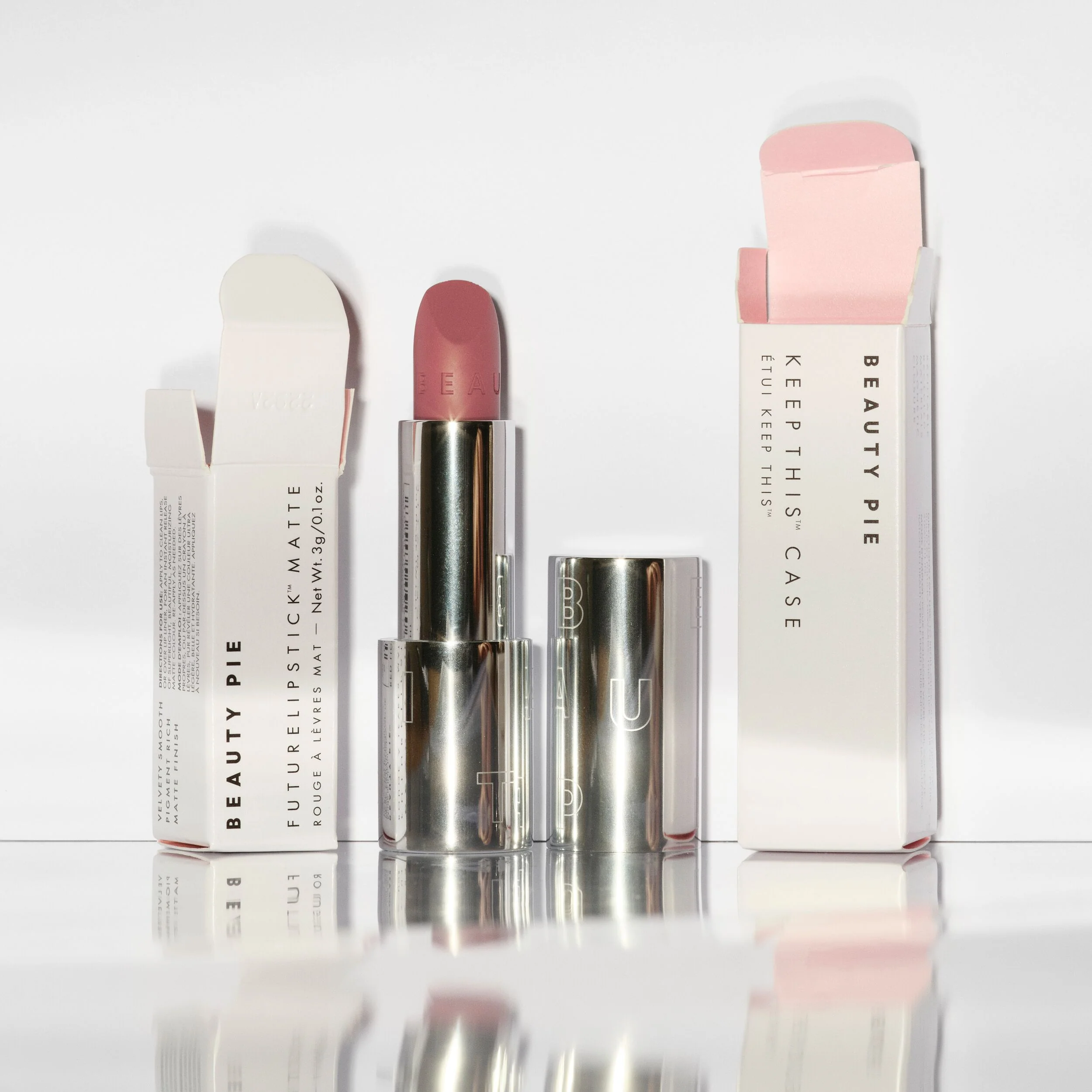 Futurelipstick Matte Refill och behåll detta fodral i återvunnet aluminium