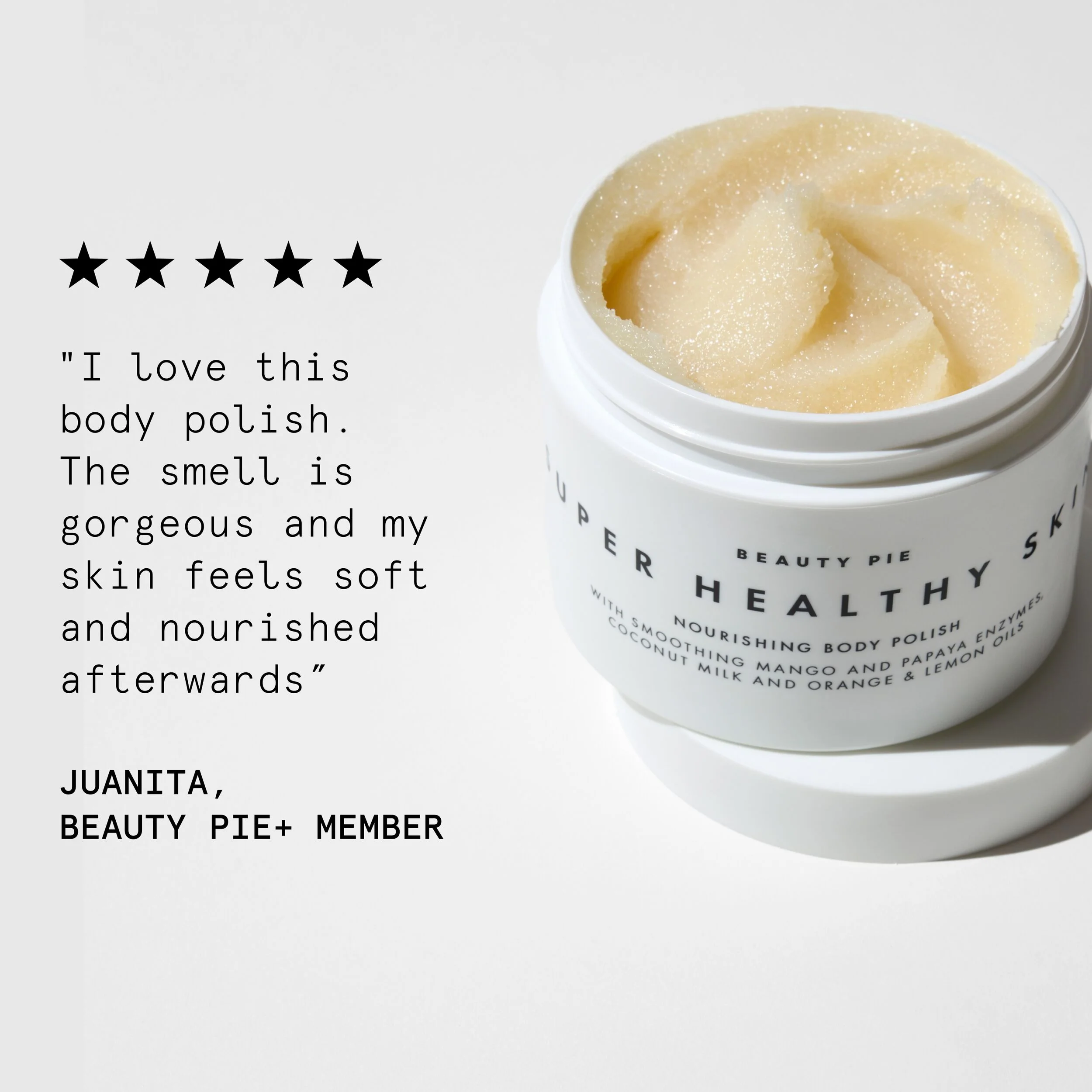 Super Healthy Skin Jumbo Nourishing Body Polish Scrub with Mango and Papaya Enzymes