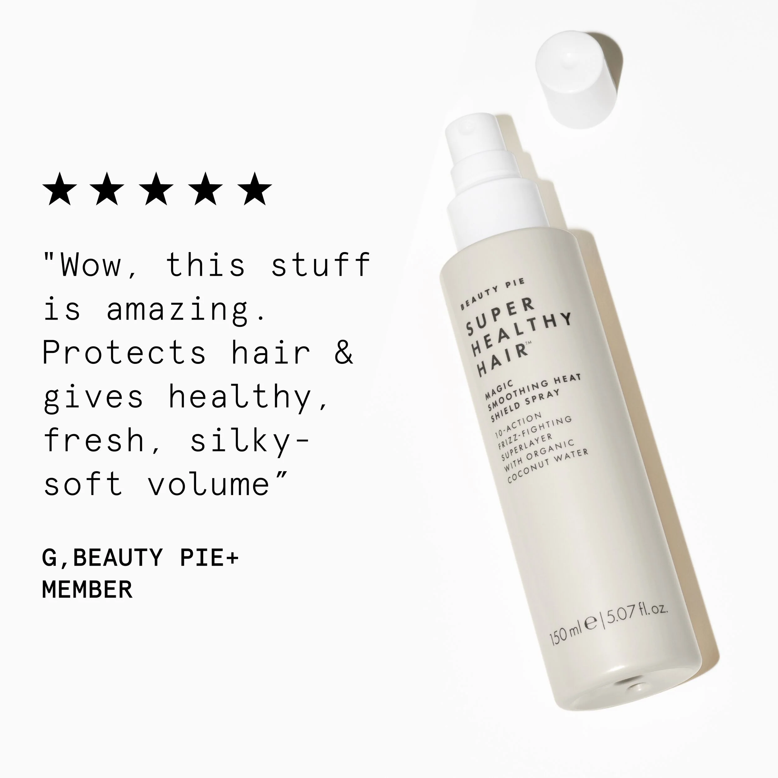 Spray protector térmico Magic Smoothing con queratina vegana para un cabello extrasano