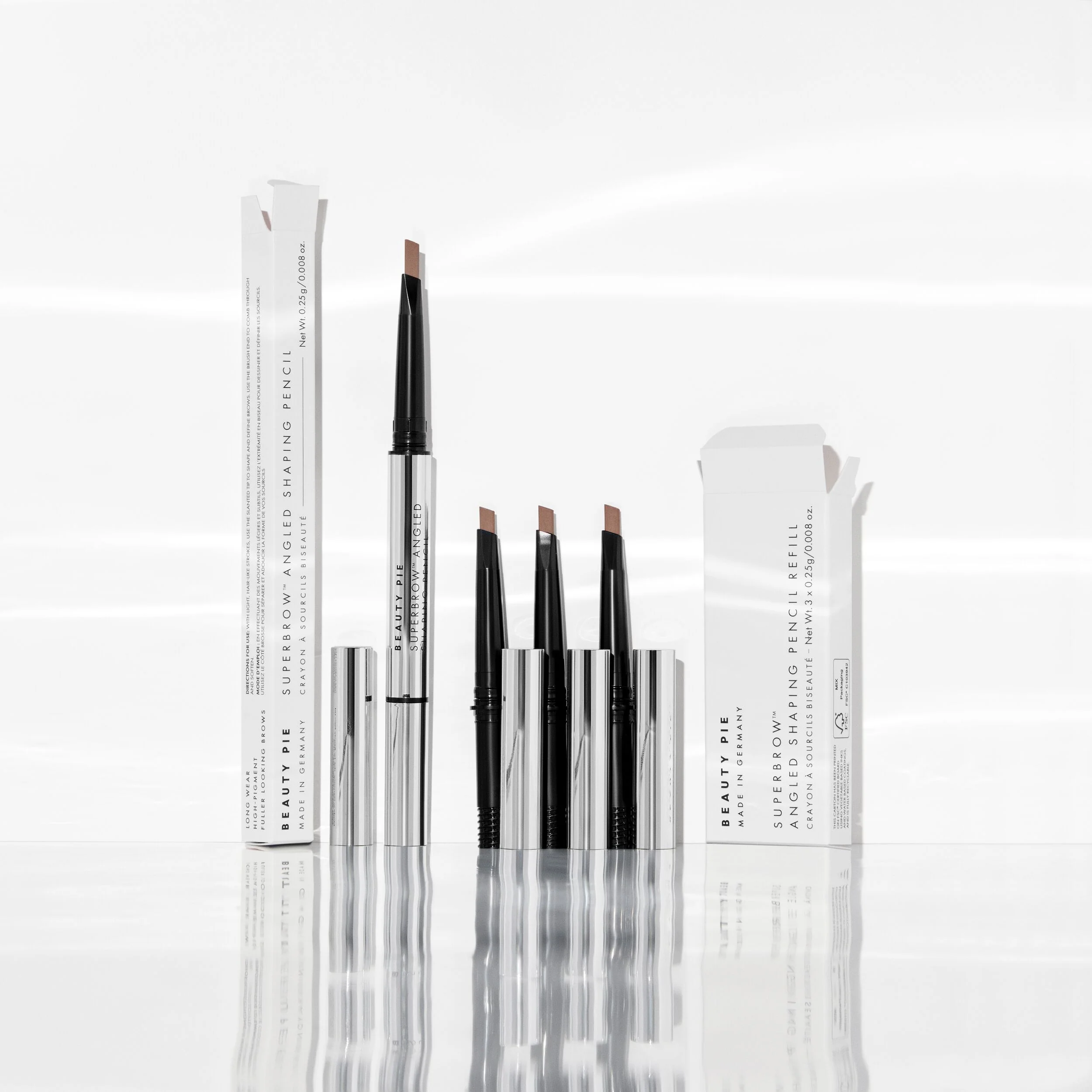 Superbrow Pencil for Brows with Spoolie and 3 Easy-Fit Refills