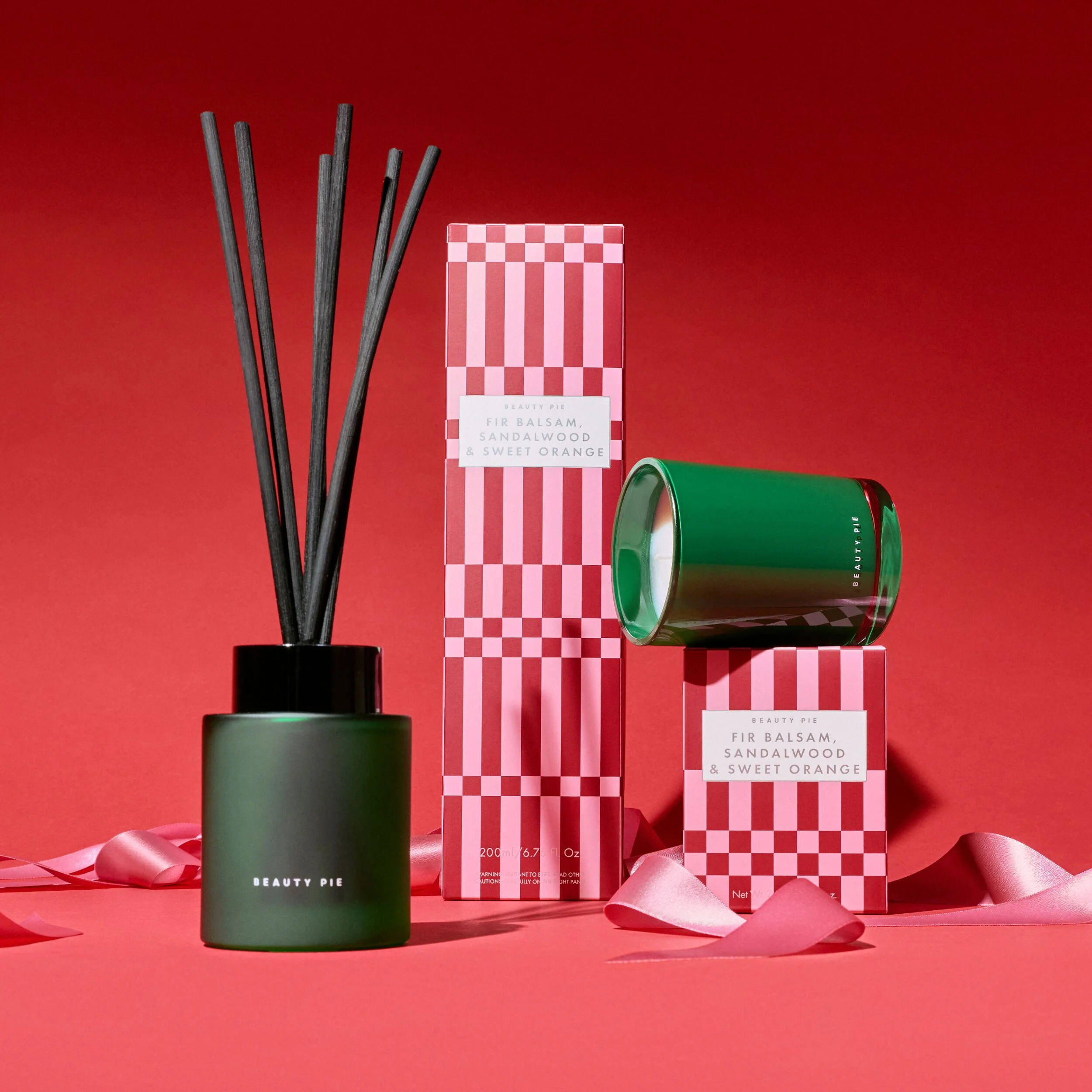 Fir Balsam Diffuser and Candle Set for Holiday Home Fragrance