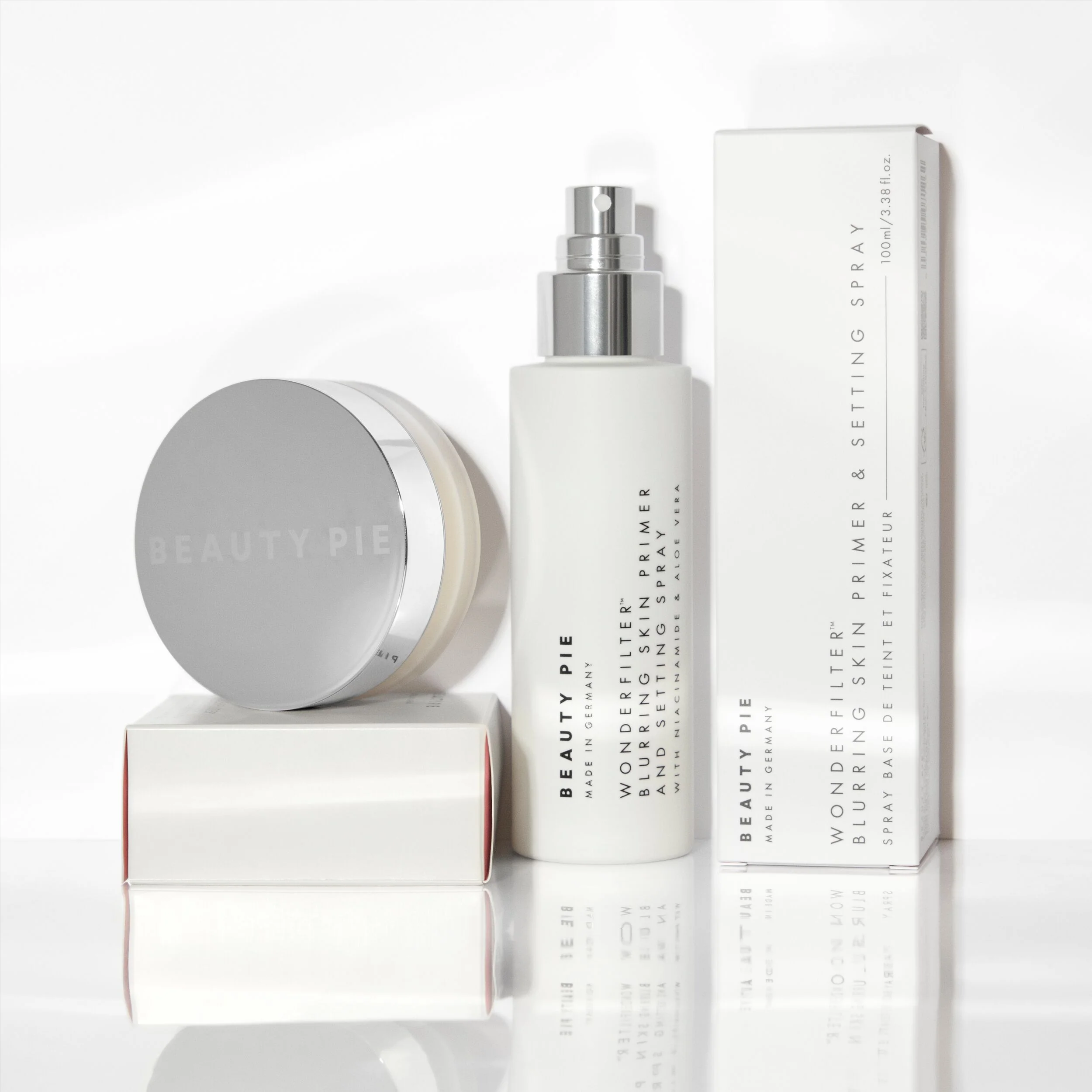 Wonderfilter Face Finishing Kit spray og løspudder sminkesett