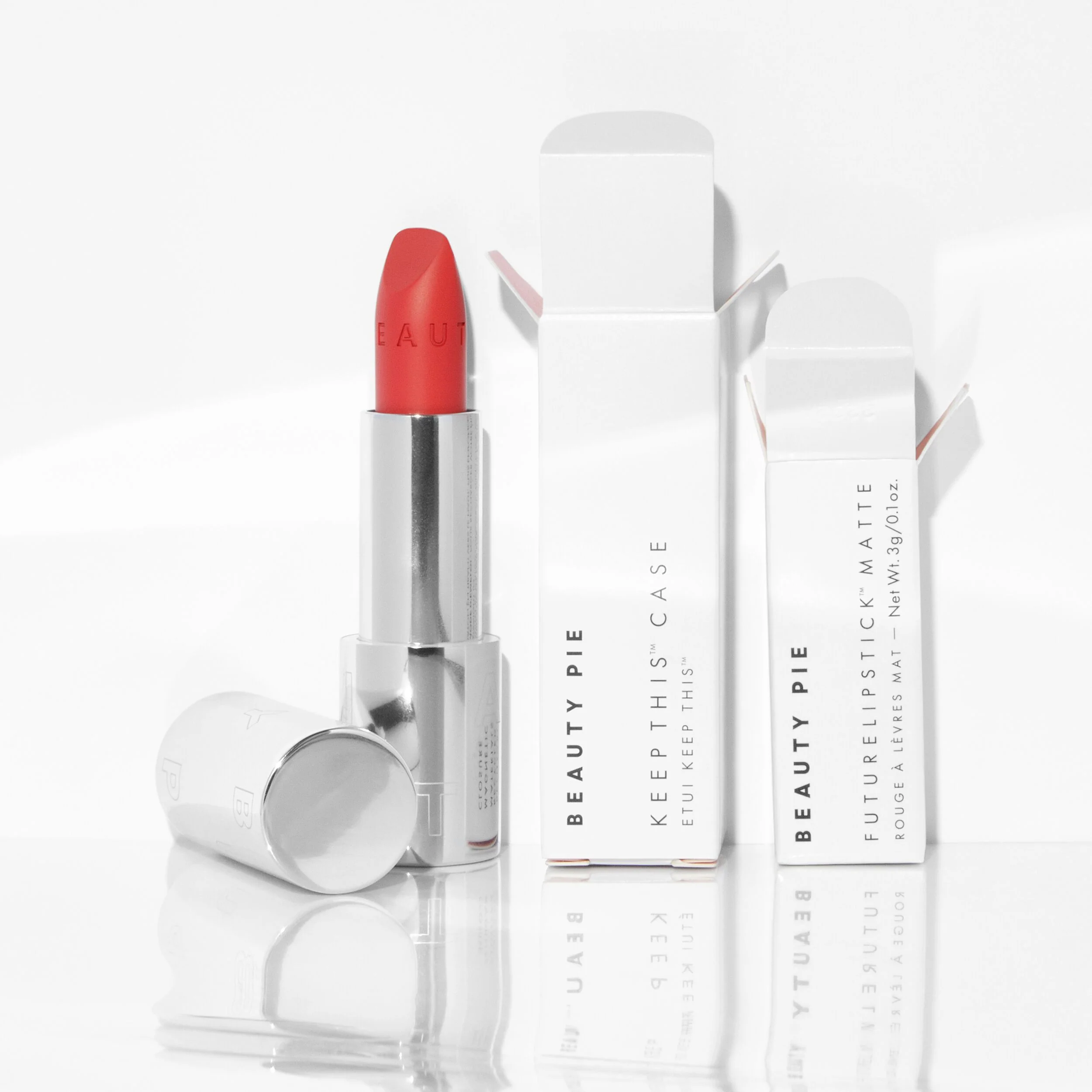 Futurelipstick Matte Refill och behåll detta fodral i återvunnet aluminium
