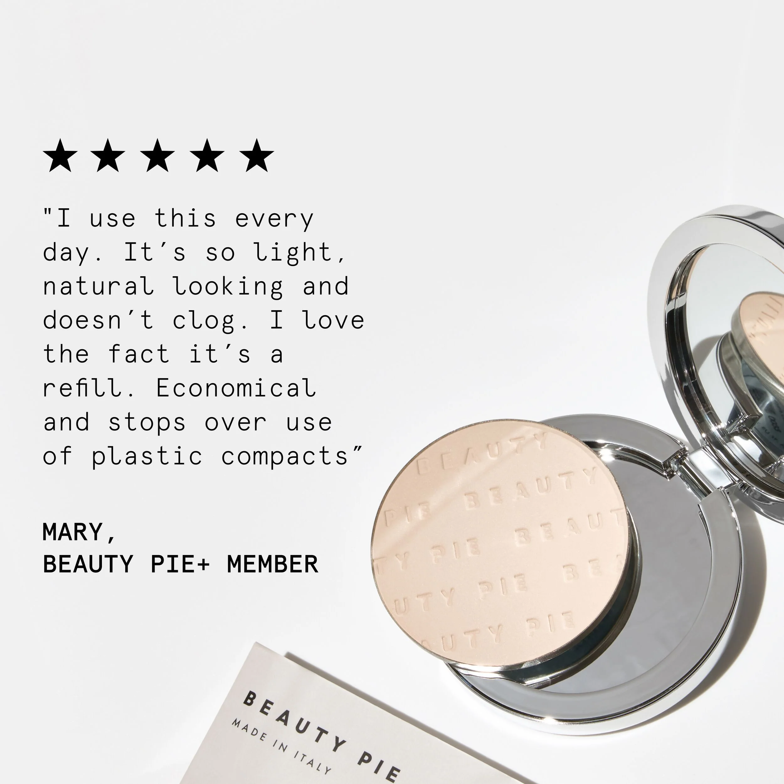 Refillable Matte Pressed Powder One Powder Wonder with Compact Case
