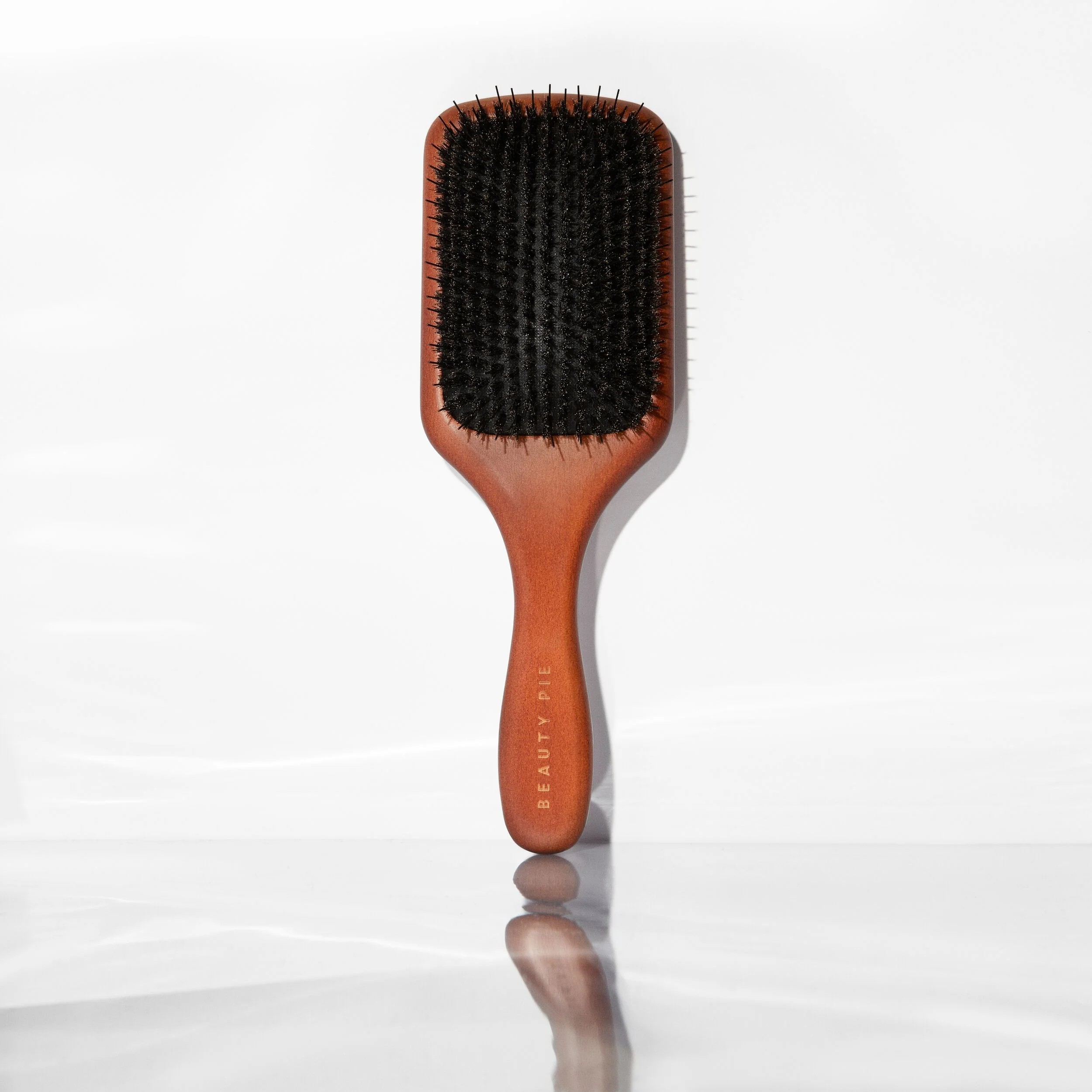Beechwood Smoothing Paddle Brush with Nylon and Boar Bristles