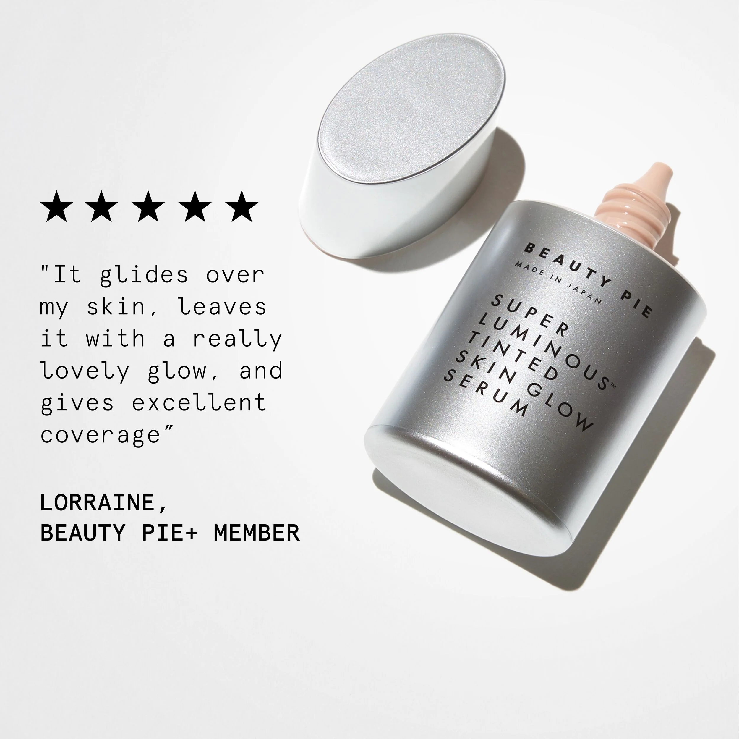 Superluminously getint glow serum met hyaluronzuur