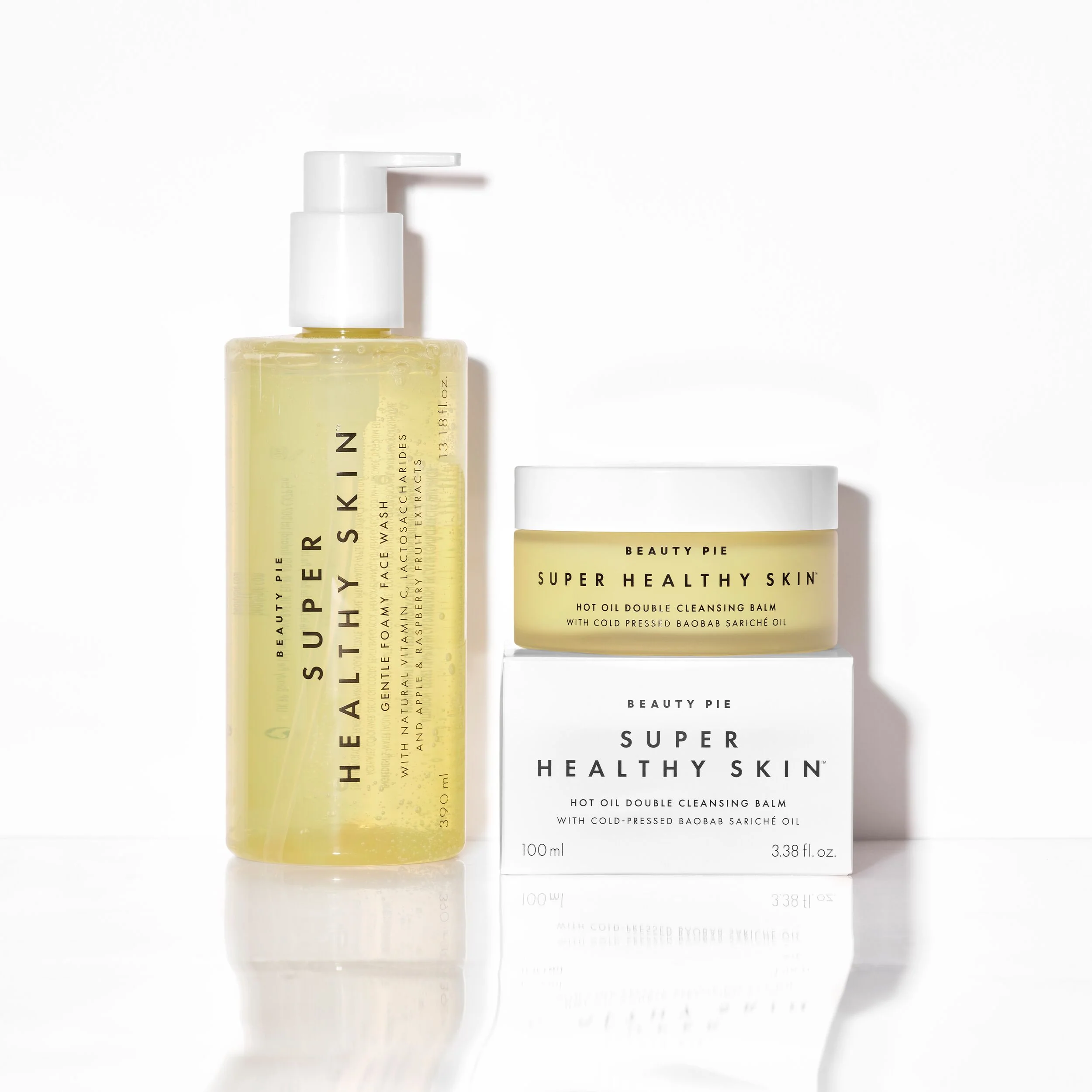 Ultimate AM/PM Cleansing Kit Foamy Face Wash and Hot Oil Balm Duo